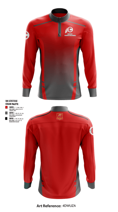 Carlisle Senior High School Volleyball 73630774 Quarter Zip Jacket - 30