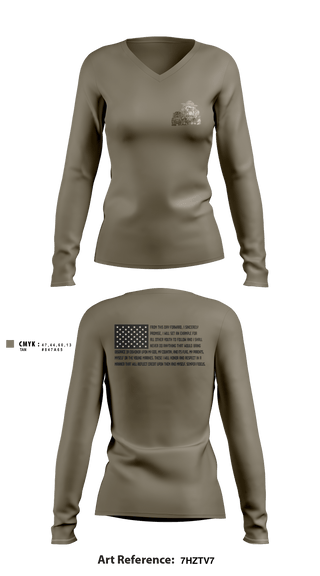 Women's Long Sleeve Vneck Shirt, , Marines, Teamtime, Team time, sublimation, custom sports apparel, team uniforms, spirit wear, spiritwear, sports uniforms, custom shirts, team store, custom team store, fundraiser sports, apparel fundraiser