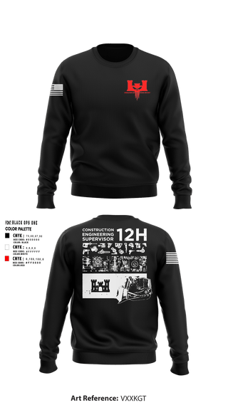 Crew Neck Sweatshirt, 302nd EN CO, Army, Teamtime, Team time, sublimation, custom sports apparel, team uniforms, spirit wear, spiritwear, sports uniforms, custom shirts, team store, custom team store, fundraiser sports, apparel fundraiser
