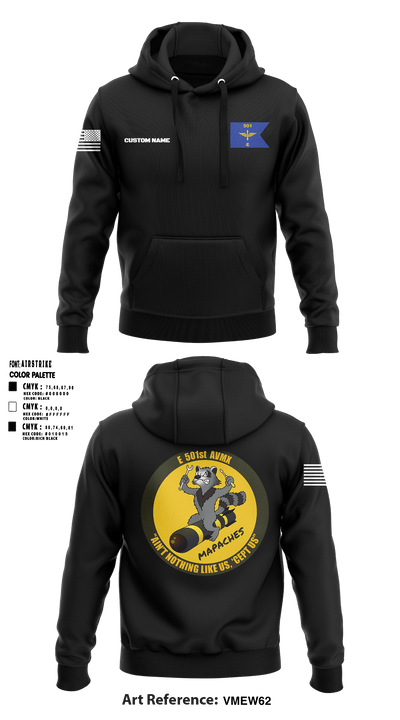 E 501st 1 AD, CAB AVMX 41273123 Hoodie - 4