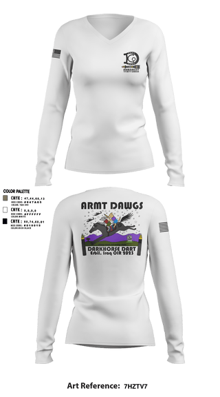 Women's Long Sleeve Vneck Shirt, , Army, Teamtime, Team time, sublimation, custom sports apparel, team uniforms, spirit wear, spiritwear, sports uniforms, custom shirts, team store, custom team store, fundraiser sports, apparel fundraiser