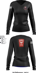 Eagle Hose Rescue Squad 11059392 Women's Long Sleeve V-neck Shirt - 2