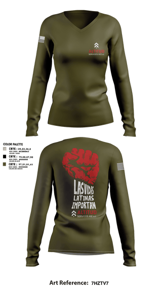 Women's Long Sleeve Vneck Shirt, Altitud Services, Army, Teamtime, Team time, sublimation, custom sports apparel, team uniforms, spirit wear, spiritwear, sports uniforms, custom shirts, team store, custom team store, fundraiser sports, apparel fundraiser