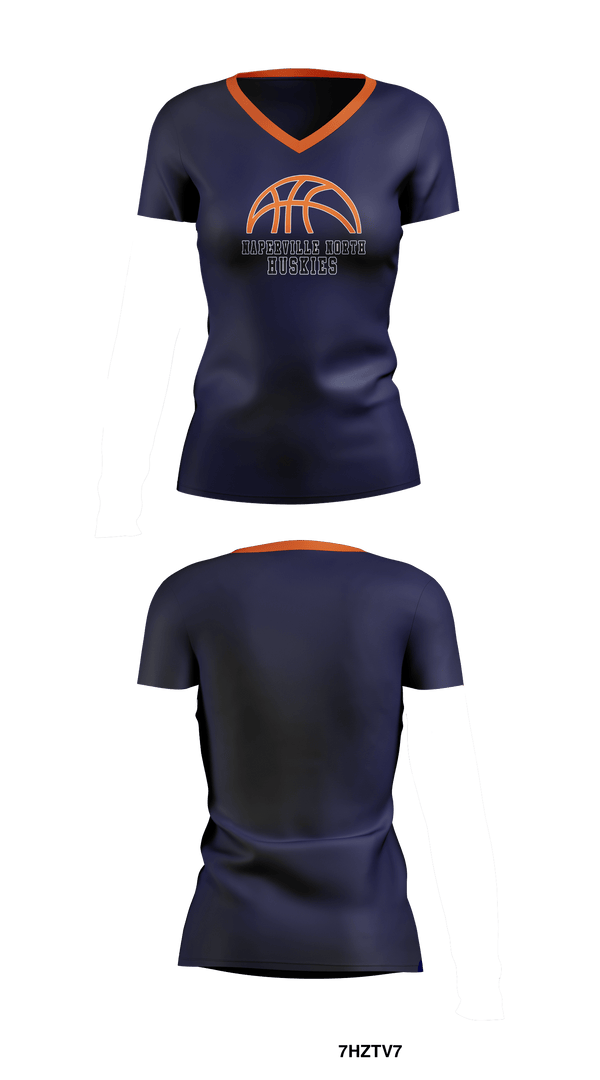Women's Short Sleeve Vneck Shirt, Jr Huskies Basketball, Men's Basketball, Teamtime, Team time, sublimation, custom sports apparel, team uniforms, spirit wear, spiritwear, sports uniforms, custom shirts, team store, custom team store, fundraiser sports, apparel fundraiser