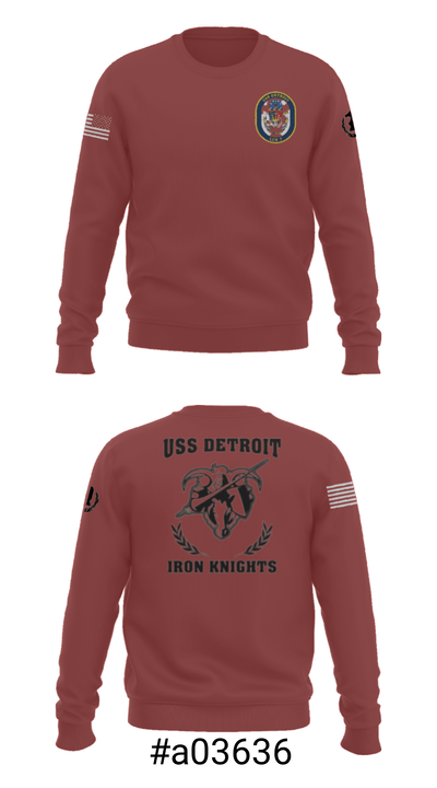 USS Detroit 43379409 Crew Neck Sweatshirt - 7