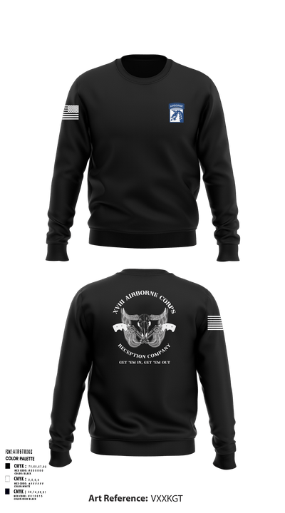 XVIII AIRBORNE CORPS RECEPTION COMPANY 60153280 Crew Neck Sweatshirt - 1