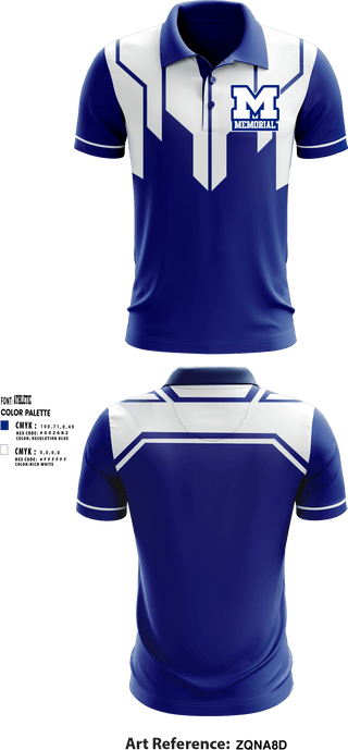 Short Sleeve Performance Polo, Memorial High School, Spirit Store, Teamtime, Team time, sublimation, custom sports apparel, team uniforms, spirit wear, spiritwear, sports uniforms, custom shirts, team store, custom team store, fundraiser sports, apparel fundraiser