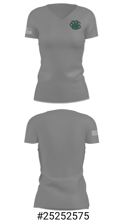 Woodgrove High School Cheer 34259448 Women's Short Sleeve V-neck Shirt - 12