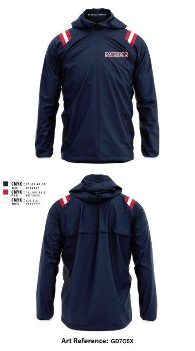 Merrimack Valley Flag Football 51050424 Windbreaker - 7