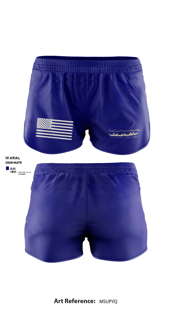 Women's Shorts, USCG STATION NEAH BAY, Coast Guard, Teamtime, Team time, sublimation, custom sports apparel, team uniforms, spirit wear, spiritwear, sports uniforms, custom shirts, team store, custom team store, fundraiser sports, apparel fundraiser