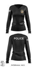 Jacksboro Police Department 19640406 Women's Long Sleeve V-neck Shirt - 3