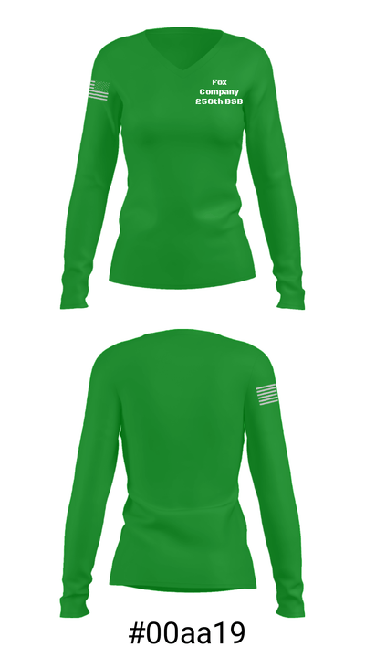 Fox Company 250th BSB 92043357 Women's Long Sleeve V-neck Shirt - 37