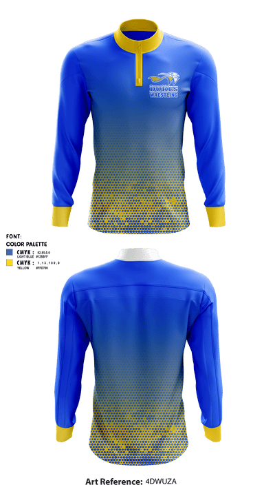 Windsor High School Wrestling 19784637 Quarter Zip Jacket - 1