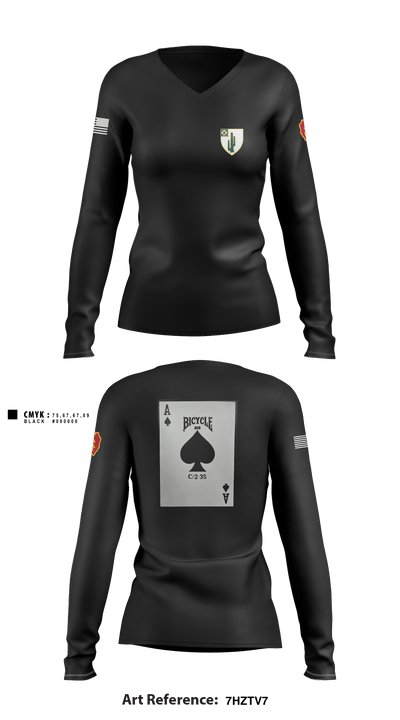 Charlie Rock 4698052 Women's Long Sleeve V-neck Shirt - 1