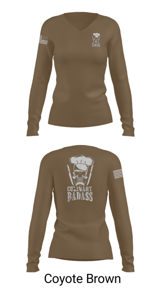 Women's Long Sleeve Vneck Shirt, , Army, Teamtime, Team time, sublimation, custom sports apparel, team uniforms, spirit wear, spiritwear, sports uniforms, custom shirts, team store, custom team store, fundraiser sports, apparel fundraiser