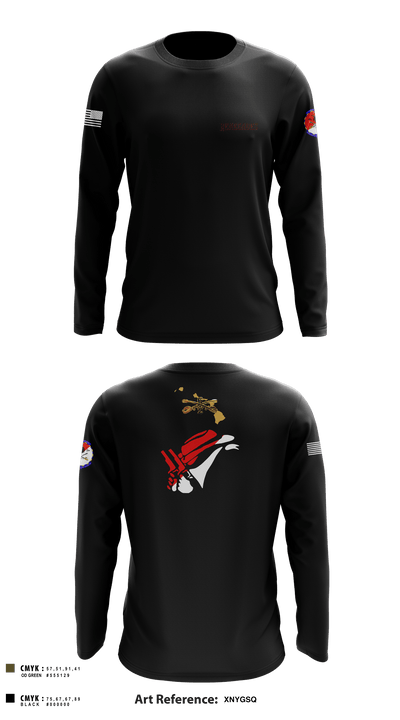 2-6 Cav Alpha troop Renegades 57667590 Long Sleeve Performance Shirt - 4