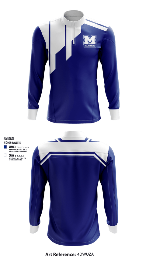 Quarter Zip Jacket, Memorial High School, Spirit Store, Teamtime, Team time, sublimation, custom sports apparel, team uniforms, spirit wear, spiritwear, sports uniforms, custom shirts, team store, custom team store, fundraiser sports, apparel fundraiser