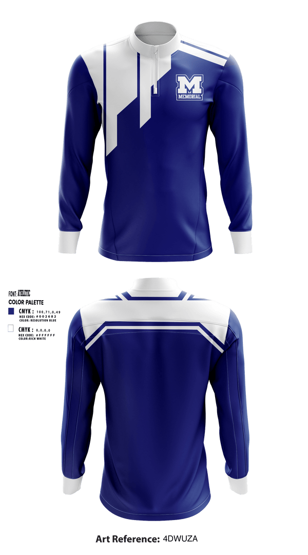 Quarter Zip Jacket, Memorial High School, Spirit Store, Teamtime, Team time, sublimation, custom sports apparel, team uniforms, spirit wear, spiritwear, sports uniforms, custom shirts, team store, custom team store, fundraiser sports, apparel fundraiser