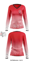Marquette Catholic High School Dance 81247861 Women's Long Sleeve V-neck Shirt - 2