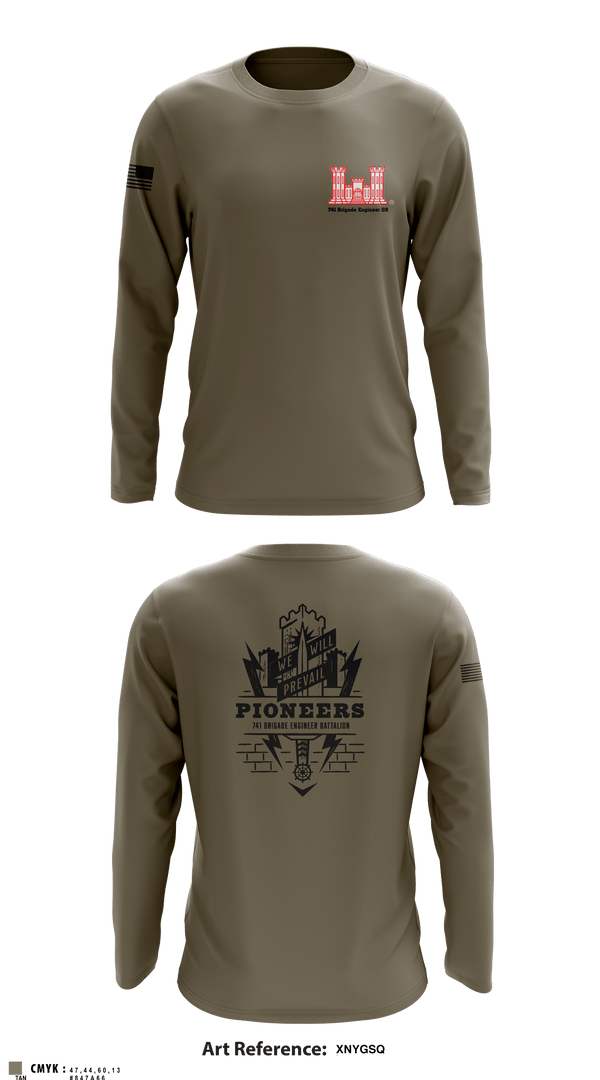 Long Sleeve Performance Shirt, 741 Brigade Engineer BN, , Teamtime, Team time, sublimation, custom sports apparel, team uniforms, spirit wear, spiritwear, sports uniforms, custom shirts, team store, custom team store, fundraiser sports, apparel fundraiser
