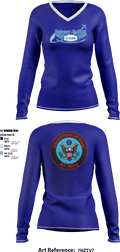 Embassy Air IRAQ 82919068 Women's Long Sleeve V-neck Shirt - 1