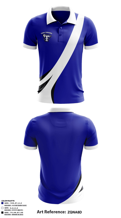 Trona Joint Unified High School 84582147 Short Sleeve Performance Polo - 3