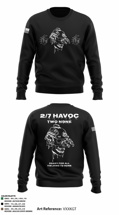 2/7 FOX CO 19169084 Crew Neck Sweatshirt - 53