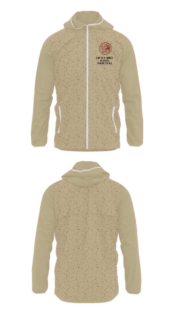 Windbreaker, Carver Middle School Basketball, Men's Basketball, Teamtime, Team time, sublimation, custom sports apparel, team uniforms, spirit wear, spiritwear, sports uniforms, custom shirts, team store, custom team store, fundraiser sports, apparel fundraiser