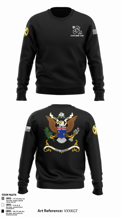 1-155th Dixie Thunder 83572891 Crew Neck Sweatshirt - 12