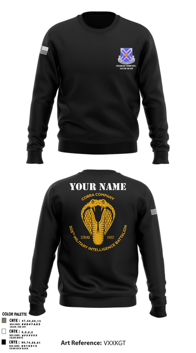 Charlie Company, 305th MI BN 76459019 Crew Neck Sweatshirt - 3