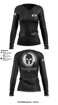323rd Chem Co. 71427370 Women's Long Sleeve V-neck Shirt - 9