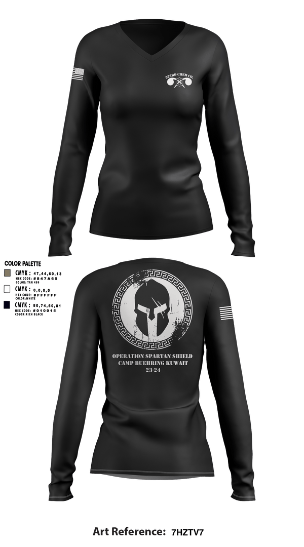 Women's Long Sleeve Vneck Shirt, , Army, Teamtime, Team time, sublimation, custom sports apparel, team uniforms, spirit wear, spiritwear, sports uniforms, custom shirts, team store, custom team store, fundraiser sports, apparel fundraiser