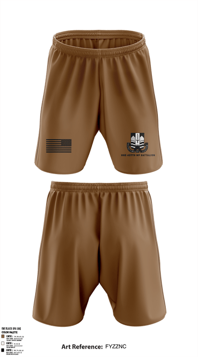 HHD 437th MP BN 73835044 Athletic Shorts With Pockets - 49