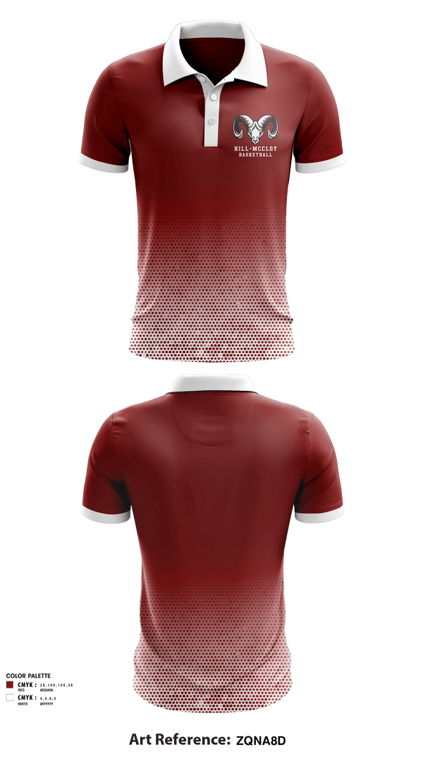Short Sleeve Performance Polo, Hill-McCloy High School Basketball, Men's Basketball, Teamtime, Team time, sublimation, custom sports apparel, team uniforms, spirit wear, spiritwear, sports uniforms, custom shirts, team store, custom team store, fundraiser sports, apparel fundraiser