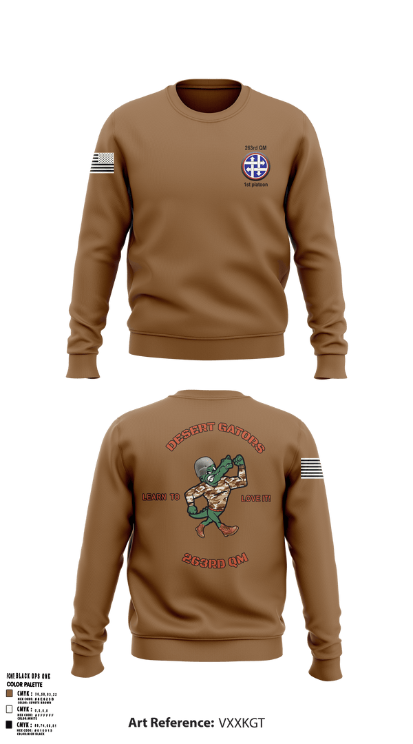Crew Neck Sweatshirt, 263rd QM, Army, Teamtime, Team time, sublimation, custom sports apparel, team uniforms, spirit wear, spiritwear, sports uniforms, custom shirts, team store, custom team store, fundraiser sports, apparel fundraiser