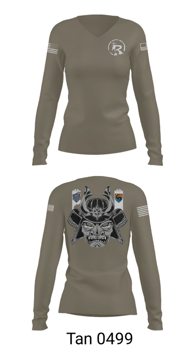 C Co, 304th MI BN 1592954 Women's Long Sleeve V-neck Shirt - 41