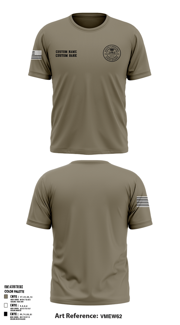 Short Sleeve Performance Shirt, South Carolina State Guard, , Teamtime, Team time, sublimation, custom sports apparel, team uniforms, spirit wear, spiritwear, sports uniforms, custom shirts, team store, custom team store, fundraiser sports, apparel fundraiser
