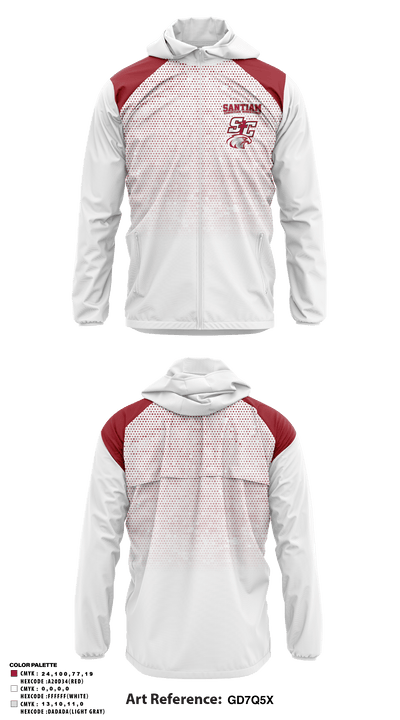 Santiam Christian School Wrestling 60304138 Windbreaker - 3