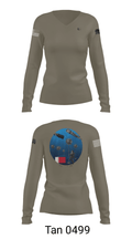 2U2 7410050 Women's Long Sleeve V-neck Shirt - 41