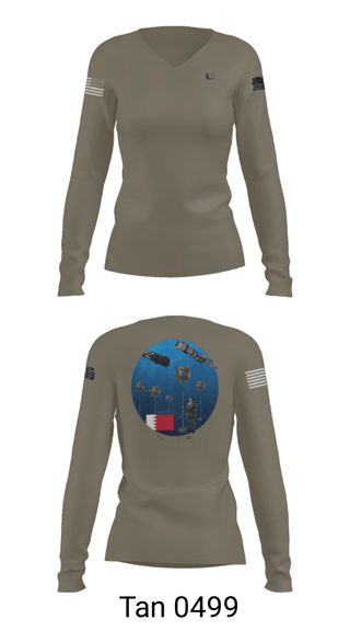 Women's Long Sleeve Vneck Shirt, , Navy, Teamtime, Team time, sublimation, custom sports apparel, team uniforms, spirit wear, spiritwear, sports uniforms, custom shirts, team store, custom team store, fundraiser sports, apparel fundraiser