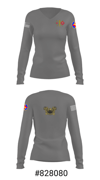 Women's Long Sleeve Vneck Shirt, , National Guard, Teamtime, Team time, sublimation, custom sports apparel, team uniforms, spirit wear, spiritwear, sports uniforms, custom shirts, team store, custom team store, fundraiser sports, apparel fundraiser