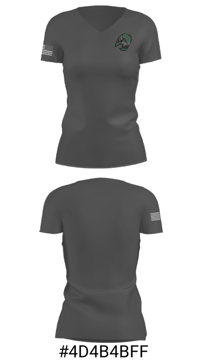 Prairie View High School Volleyball 69572607 Women's Short Sleeve V-neck Shirt - 24