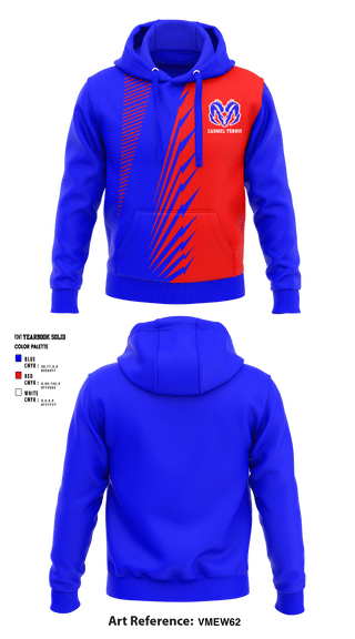 Hoodie, Carmel High School Tennis, Tennis, Teamtime, Team time, sublimation, custom sports apparel, team uniforms, spirit wear, spiritwear, sports uniforms, custom shirts, team store, custom team store, fundraiser sports, apparel fundraiser