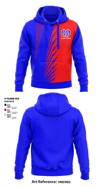 Carmel High School Tennis 40650184 Hoodie - 1
