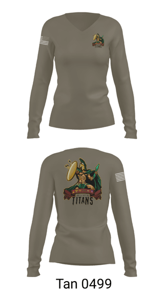 Women's Long Sleeve Vneck Shirt, , Army, Teamtime, Team time, sublimation, custom sports apparel, team uniforms, spirit wear, spiritwear, sports uniforms, custom shirts, team store, custom team store, fundraiser sports, apparel fundraiser