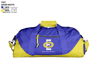 Duffle Bag, Oran High School, Spirit Store, Teamtime, Team time, sublimation, custom sports apparel, team uniforms, spirit wear, spiritwear, sports uniforms, custom shirts, team store, custom team store, fundraiser sports, apparel fundraiser