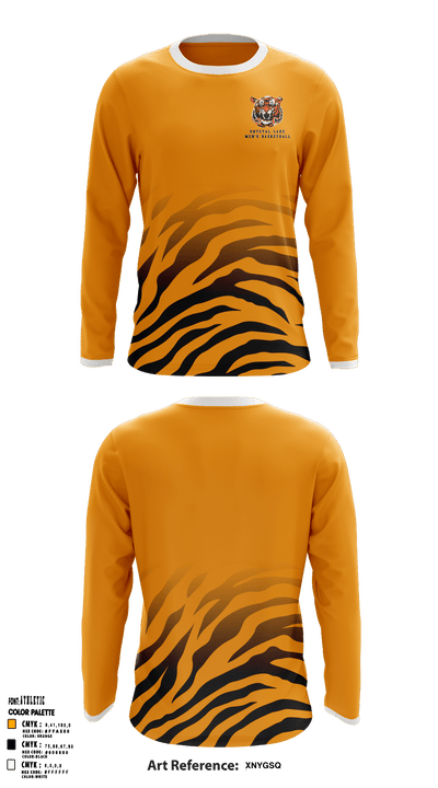 Crystal Lake Central High School Basketball 93583729 Long Sleeve Performance Shirt - 1