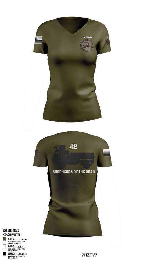 Women's Short Sleeve Vneck Shirt, , Army, Teamtime, Team time, sublimation, custom sports apparel, team uniforms, spirit wear, spiritwear, sports uniforms, custom shirts, team store, custom team store, fundraiser sports, apparel fundraiser