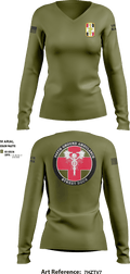 345th MCGA 98196690 Women's Long Sleeve V-neck Shirt - 12