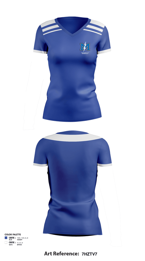 Women's Short Sleeve Vneck Shirt, Martinsville Senior High School Basketball, Women's Basketball, Teamtime, Team time, sublimation, custom sports apparel, team uniforms, spirit wear, spiritwear, sports uniforms, custom shirts, team store, custom team store, fundraiser sports, apparel fundraiser